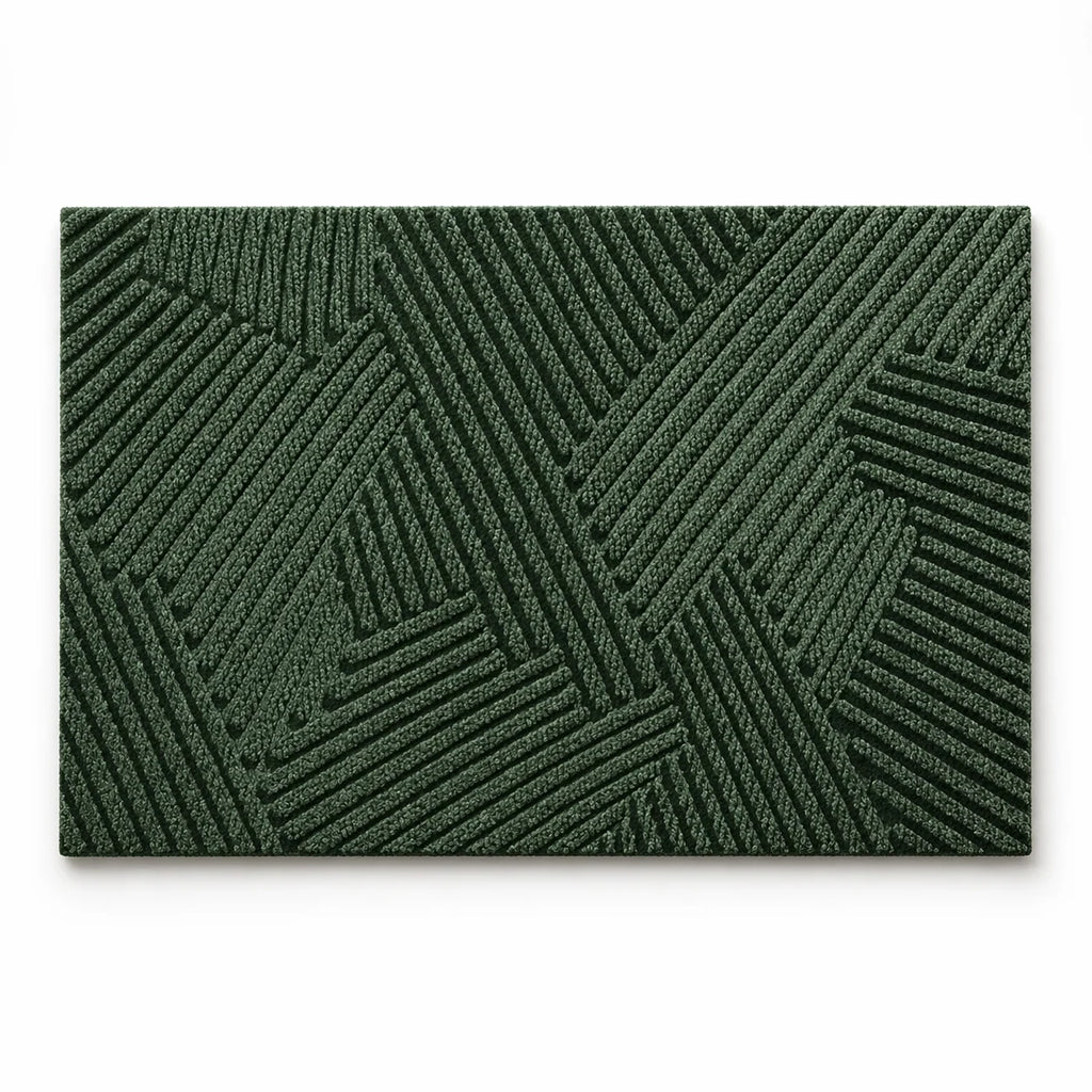 Modern Scandinavian door mat at front entryway