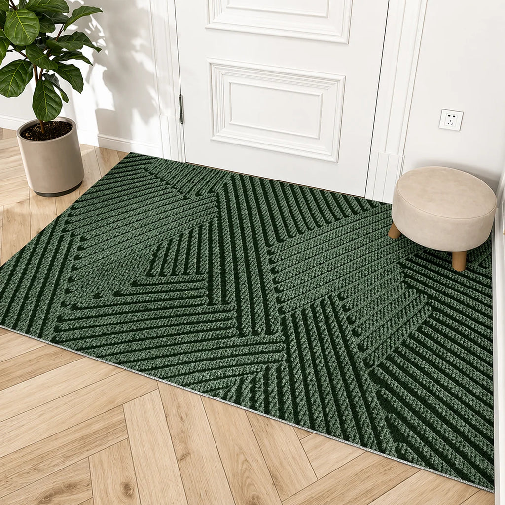 Non-slip door mat – modern indoor outdoor entry mat with rubber backing