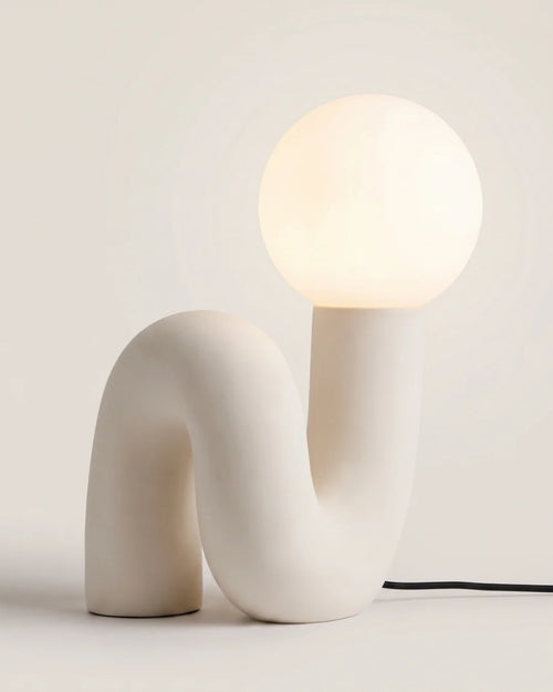 Elocci | Stylish Sculptural Resin Frosted Glass Table Lamp 0