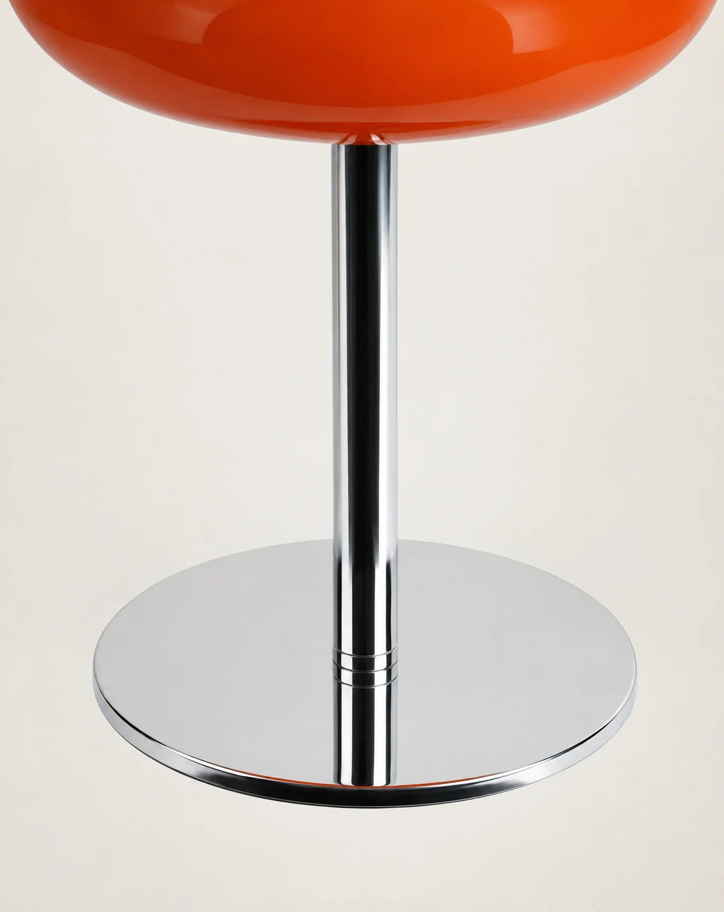 Modern glass table lamp with a polished chrome base, perfect for a nightstand or living room, dimensions 15"x5". 3