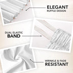 Bed skirt features: dual elastic band, wrinkle resistant