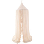 Beige kids bed canopy
