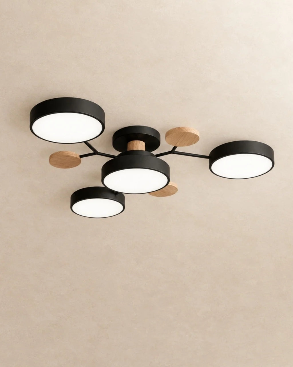 Black 4-light sputnik ceiling light