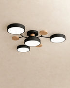 Black 4-light sputnik ceiling light