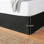Black bed skirt with 16 inch drop
