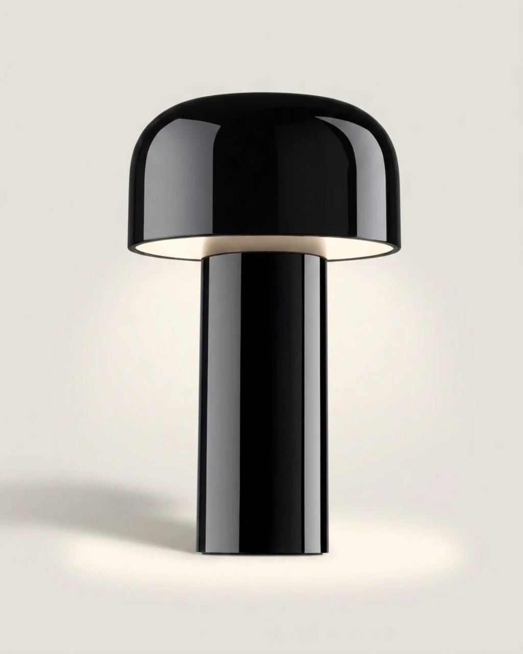 Black glossy cordless table lamp