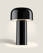 Black glossy cordless table lamp
