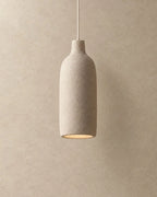 Bottle-shaped textured pendant light