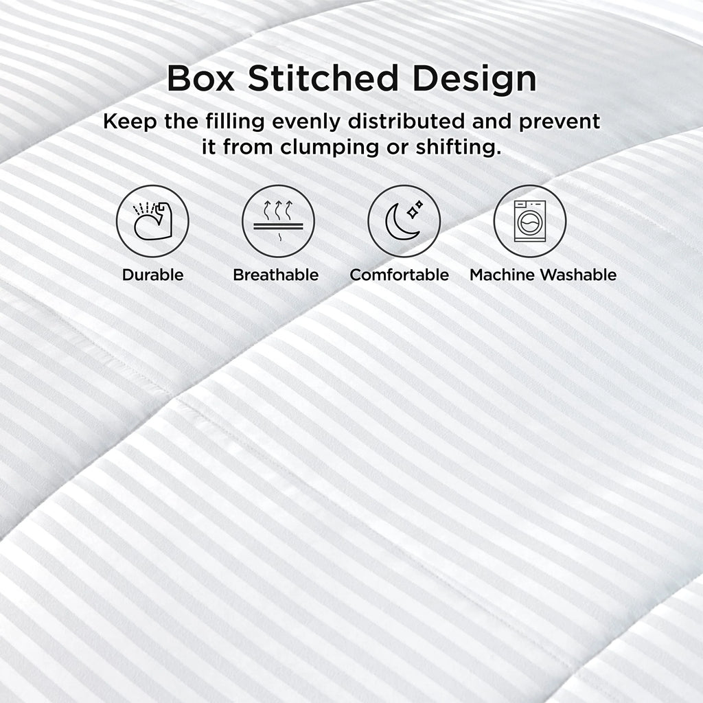 Box stitched design keeps filling in place