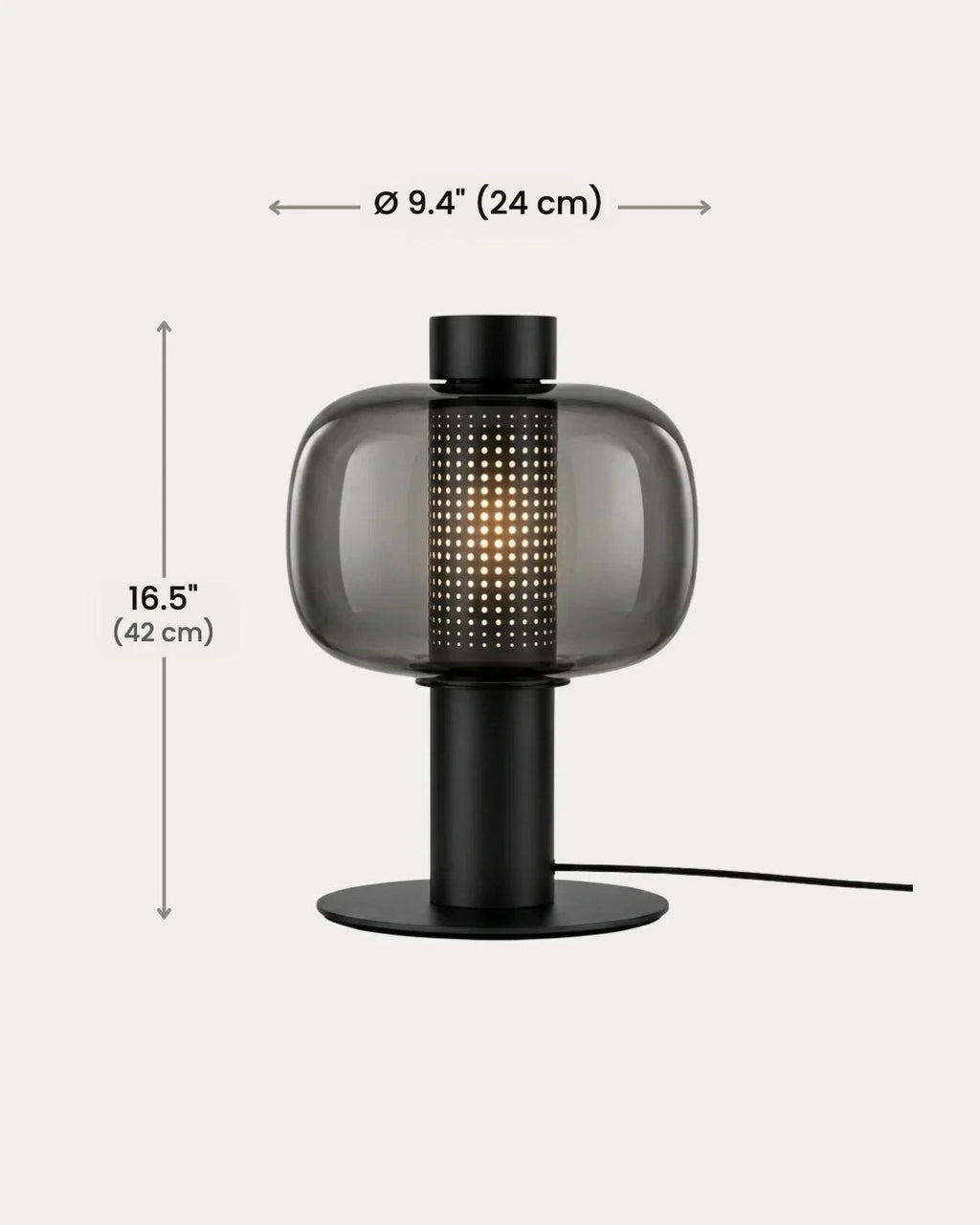 Breva table lamp dimensions in inches