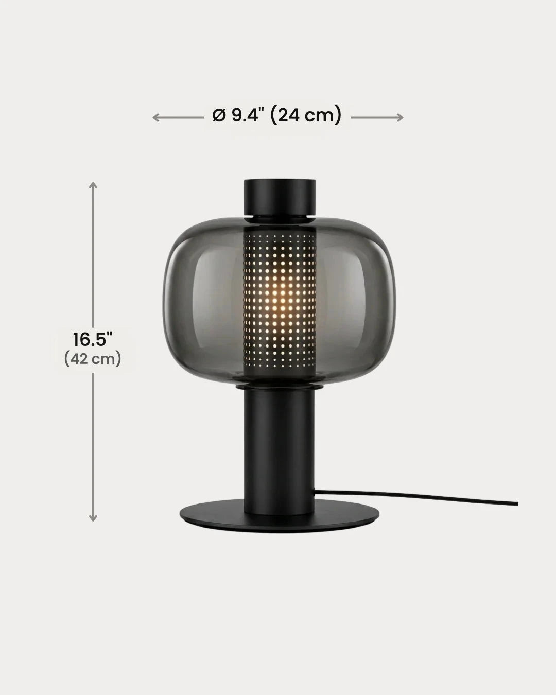 Breva table lamp dimensions in inches