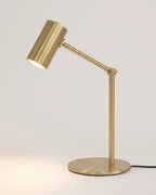 Brushed brass adjustable desk lamp