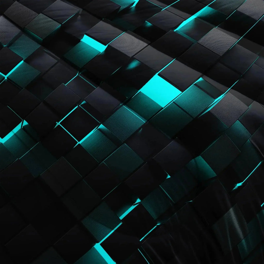 Close-up of 3D geometric cube print