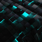 Close-up of 3D geometric cube print