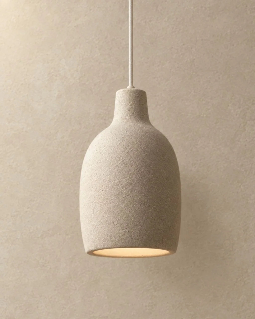 Close-up of bottle pendant light