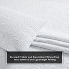 Close-up of brushed embossed quilt fabric