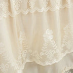 Close-up of embroidered lace ruffles