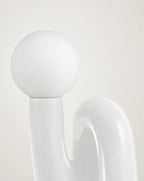 Close-up of frosted glass globe