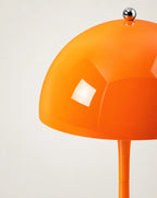 Close-up of glossy orange dome