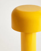 Close-up of glossy yellow dome