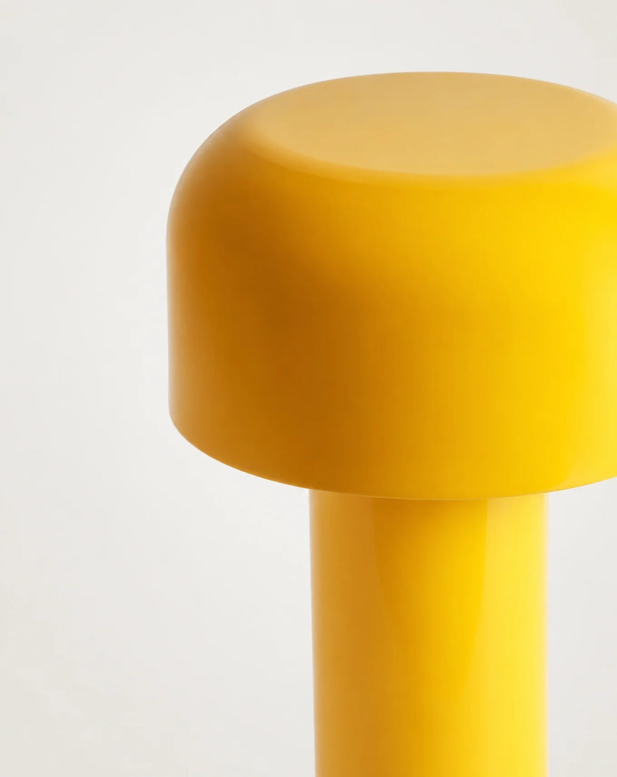 Close-up of glossy yellow dome