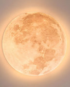 Close-up of glowing moon surface