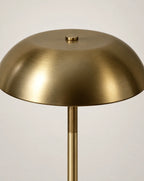 Close-up of gold lamp dome