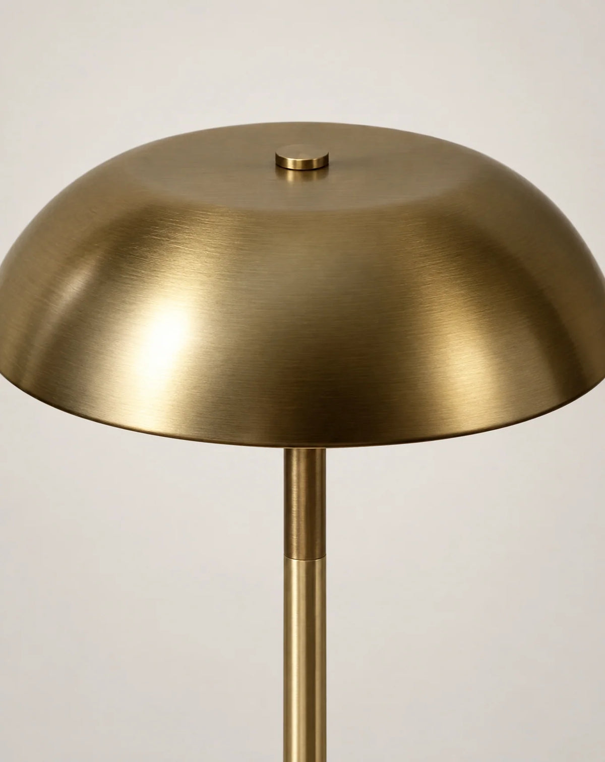 Close-up of gold lamp dome