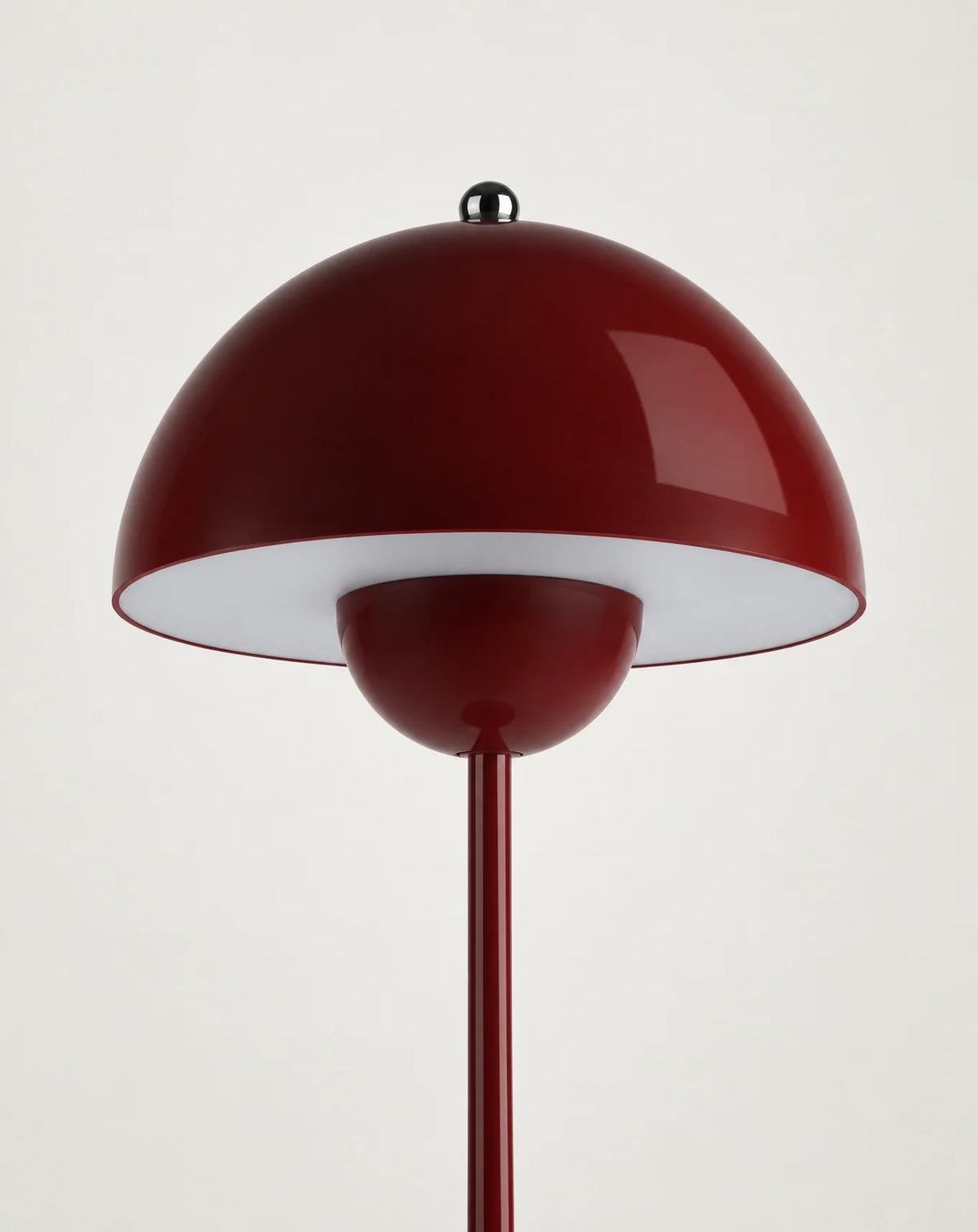 Close-up of red lamp dome