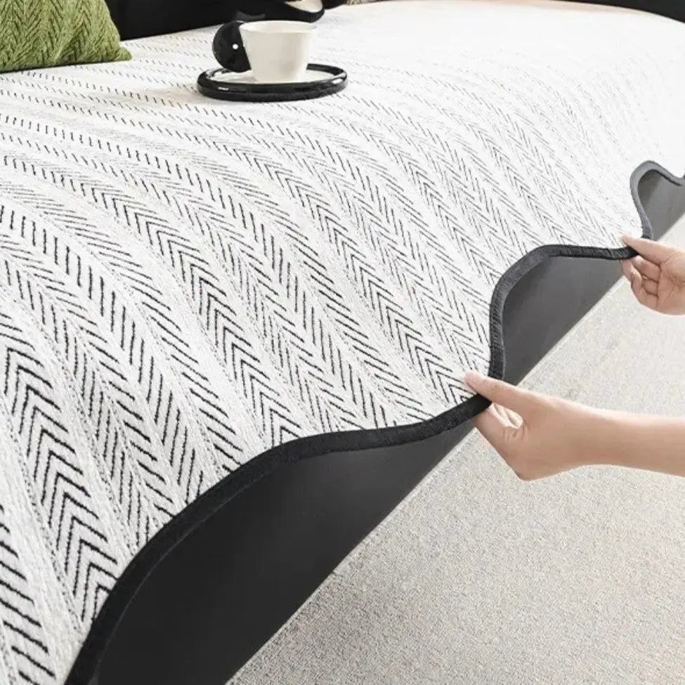 Anti-slip backing on underside of washable couch cover