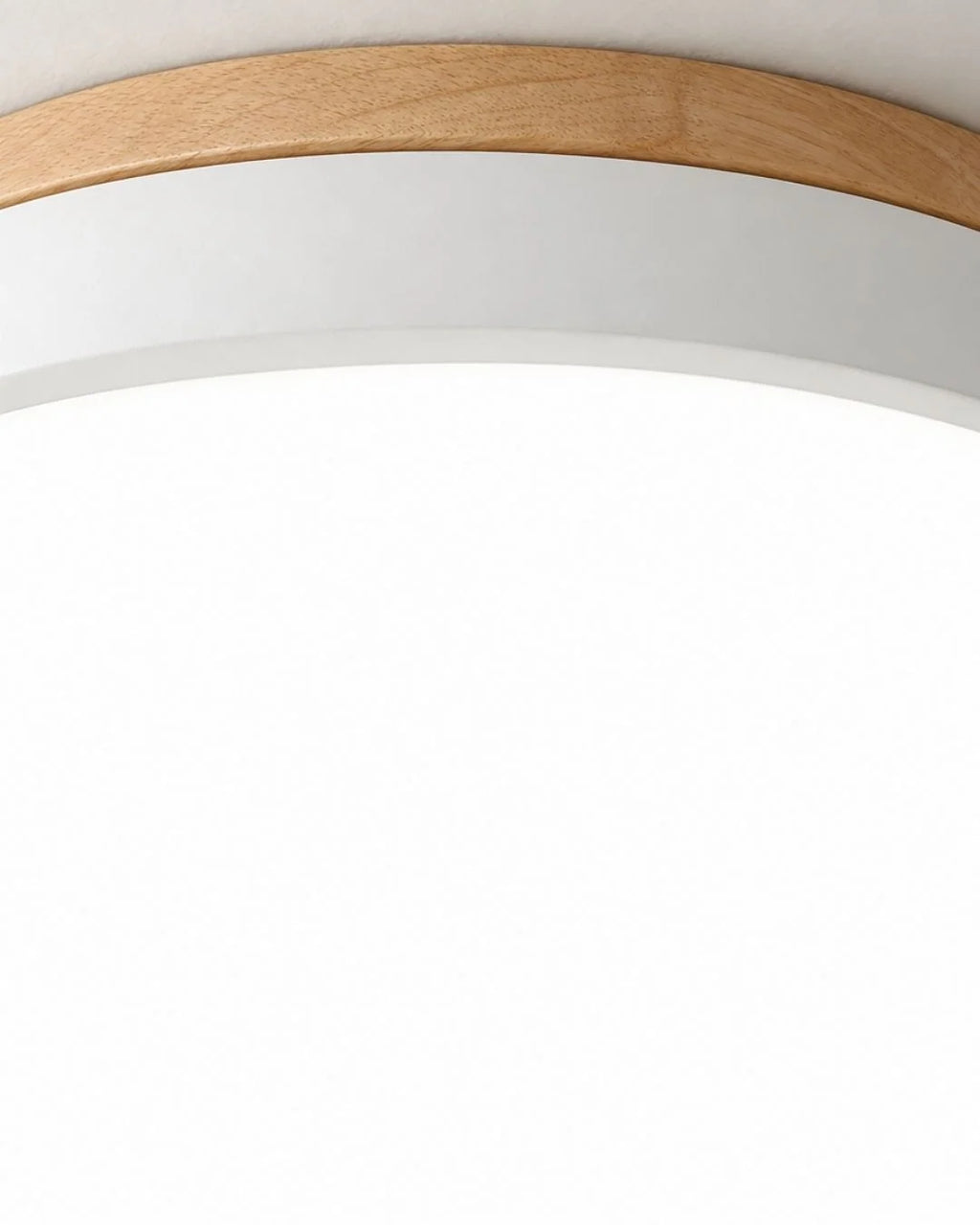 Edge of wood flush mount ceiling light