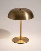 Gold cordless dome table lamp