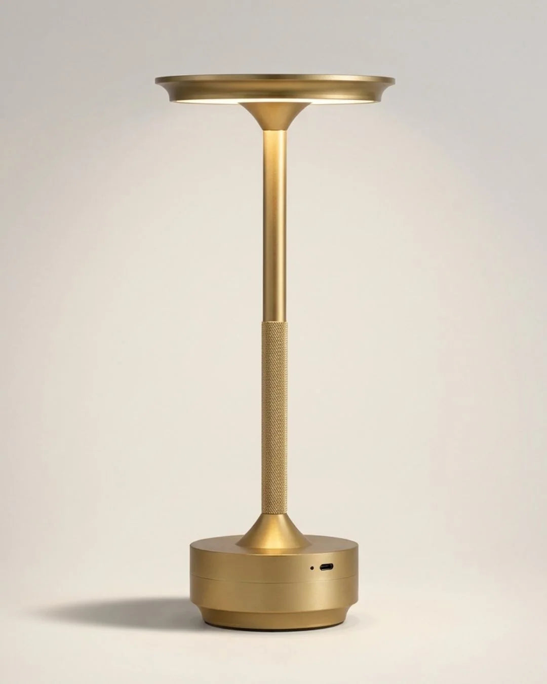 Gold cordless table lamp