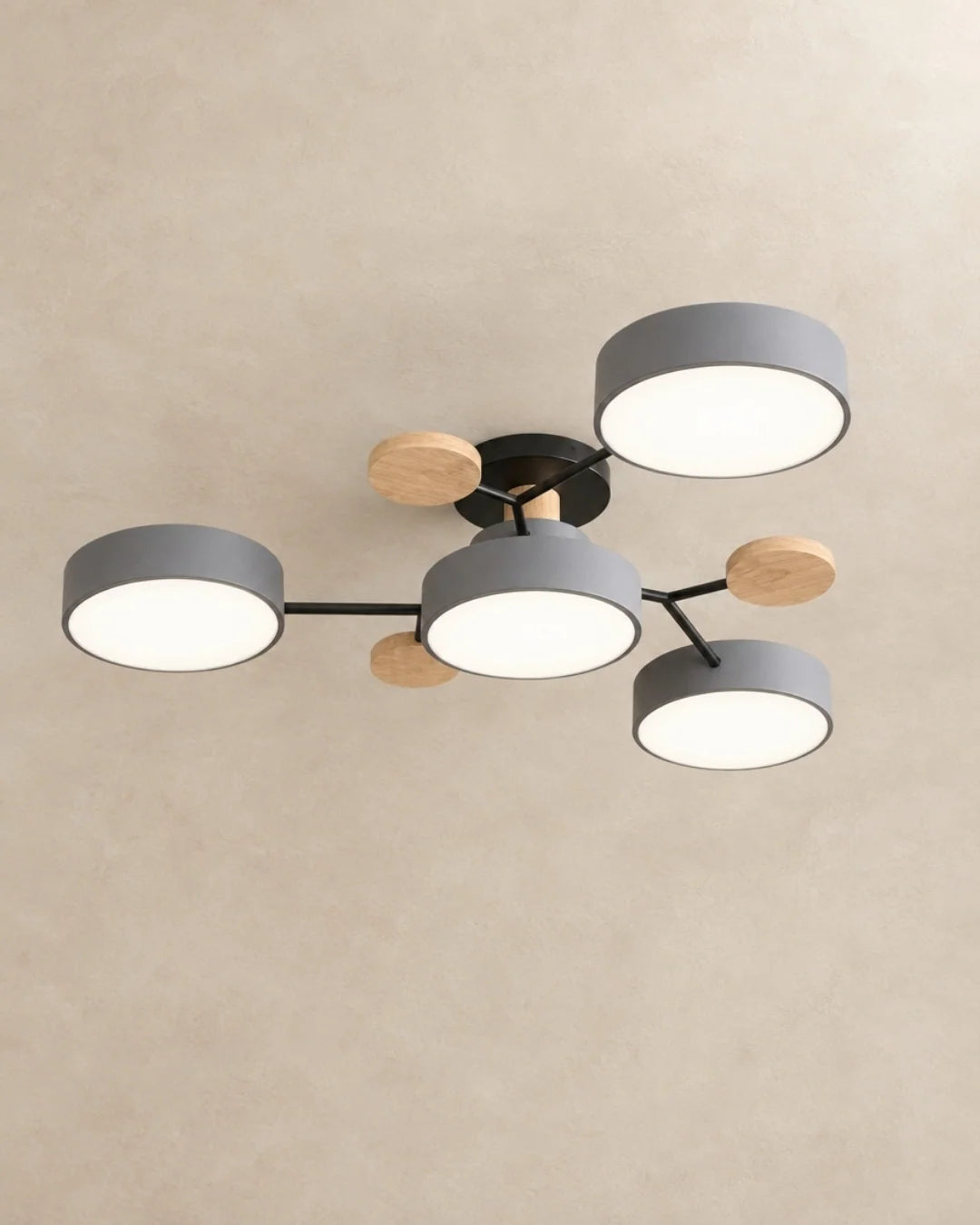Gray 4-light sputnik ceiling light