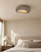 Gray wabi sabi ceiling light in bedroom