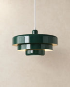 Green tiered retro pendant light