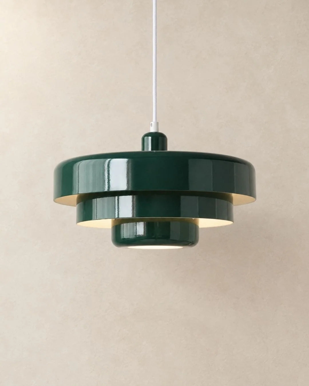 Green tiered retro pendant light