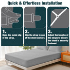 How to install crisscross bed sheet straps