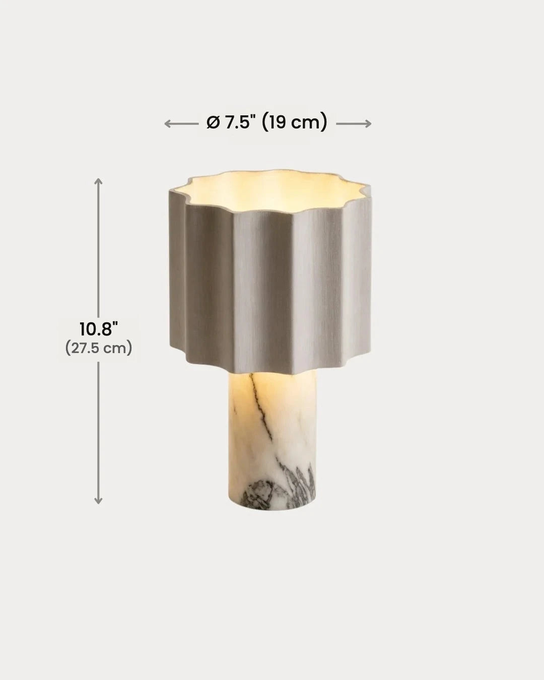 Karlen table lamp dimensions in inches