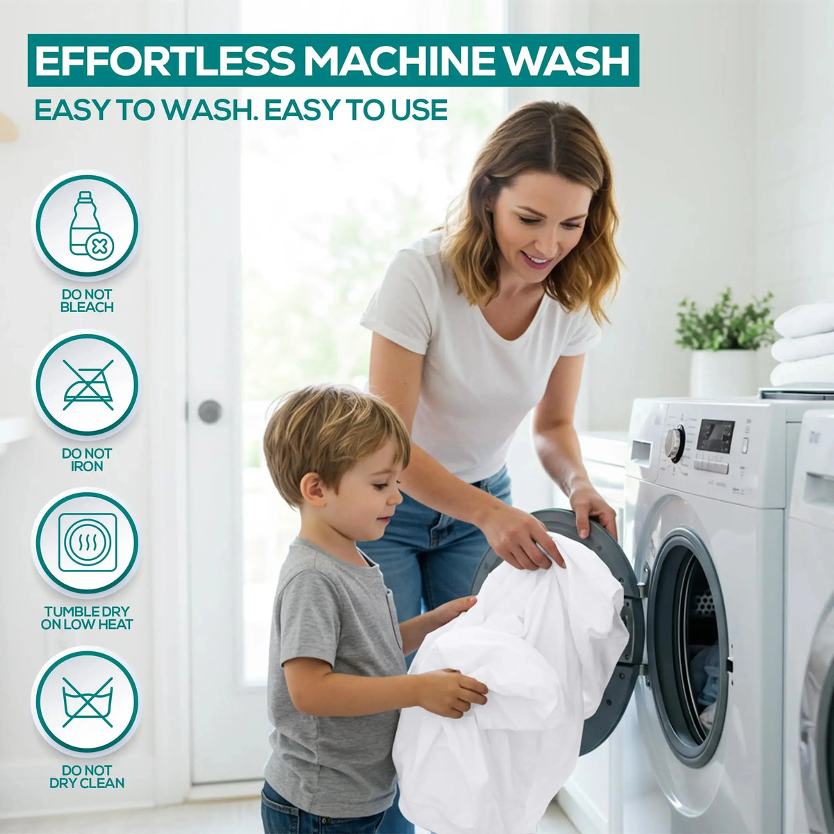 Machine washable pillow protector