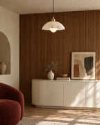 Marble pendant light in living room