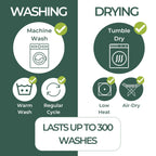Mattress pad care: machine wash and tumble dry
