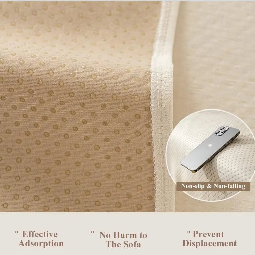Non-slip dotted backing of waterproof sofa cover