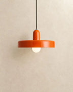 Orange disc pendant light