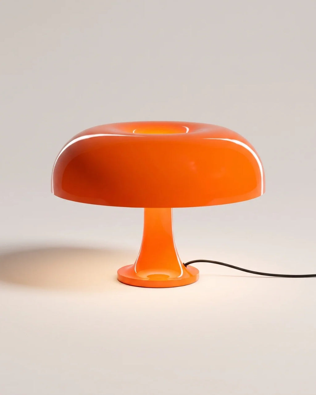Orange mushroom table lamp