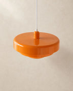 Orange pendant light side view