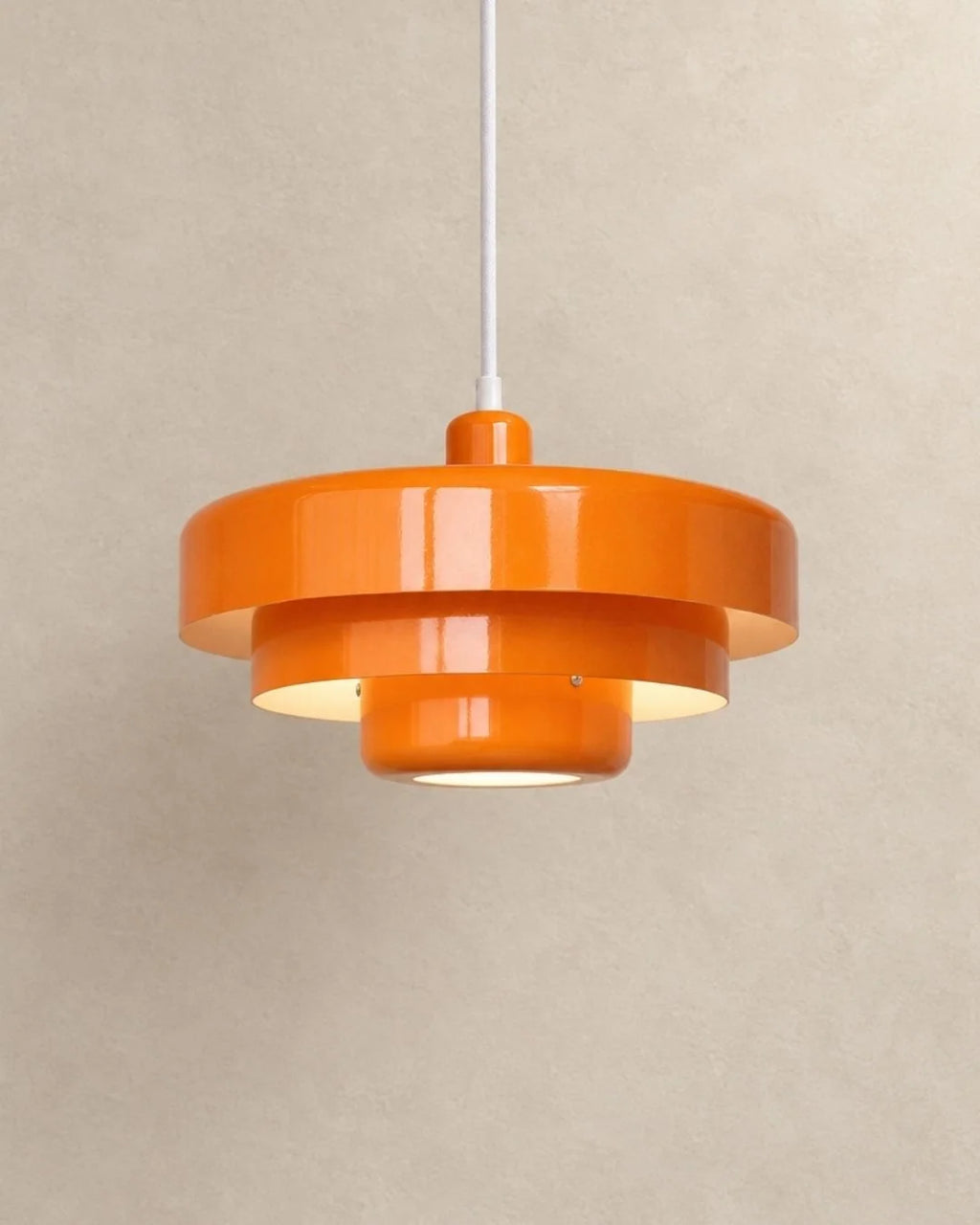 Orange tiered retro pendant light