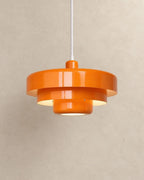 Orange tiered retro pendant light