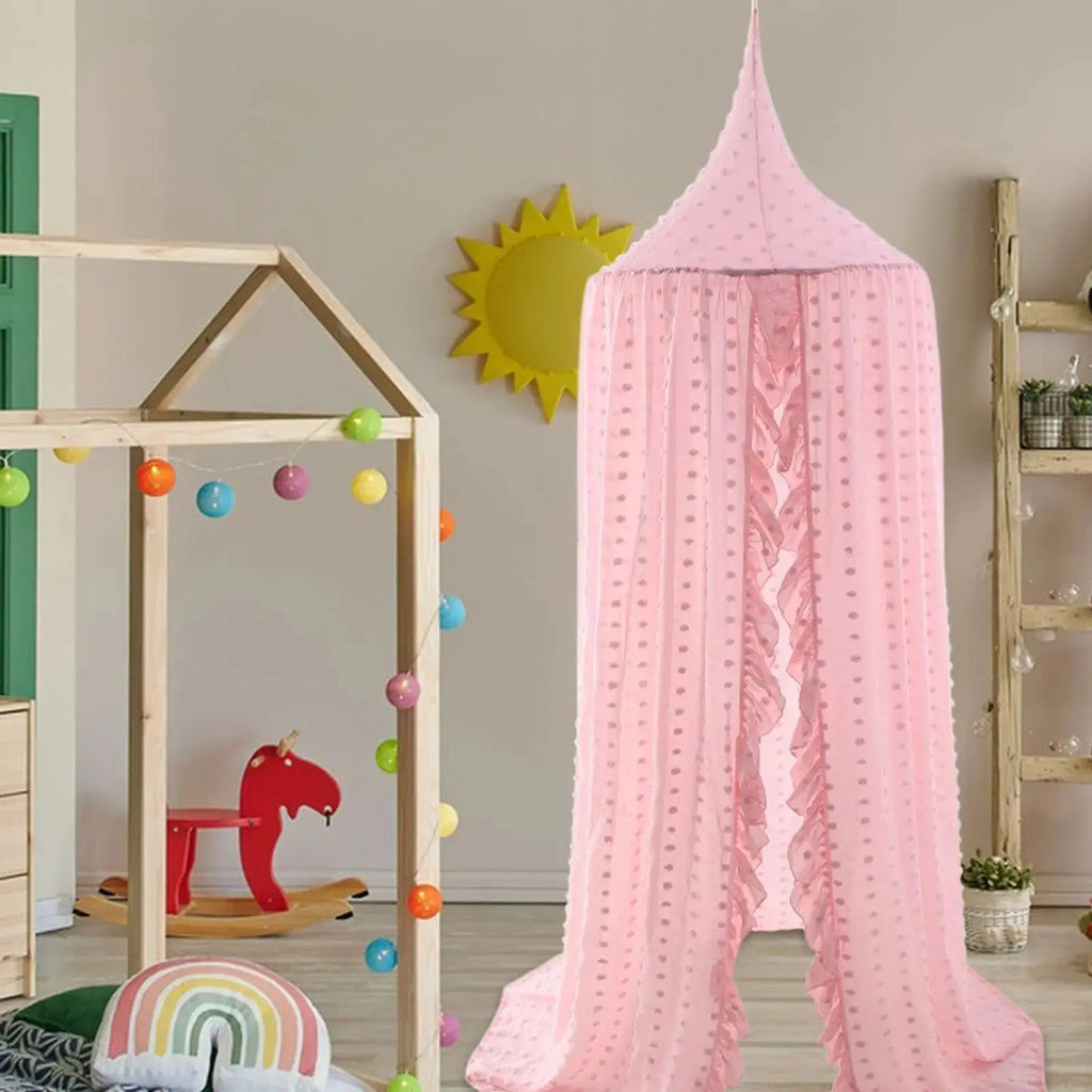 Pink canopy reading nook