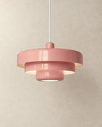 Pink tiered retro pendant light